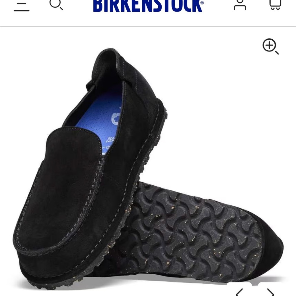 Birkenstock Women Black Suede Utti, size 39 Narrow